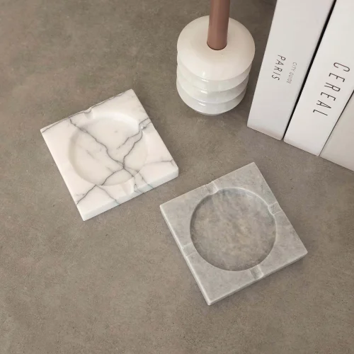 Square Ashtray Set Of 2 - Decoration