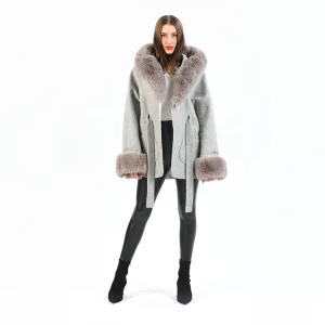 Arella Vegan Fur Detailed Coat