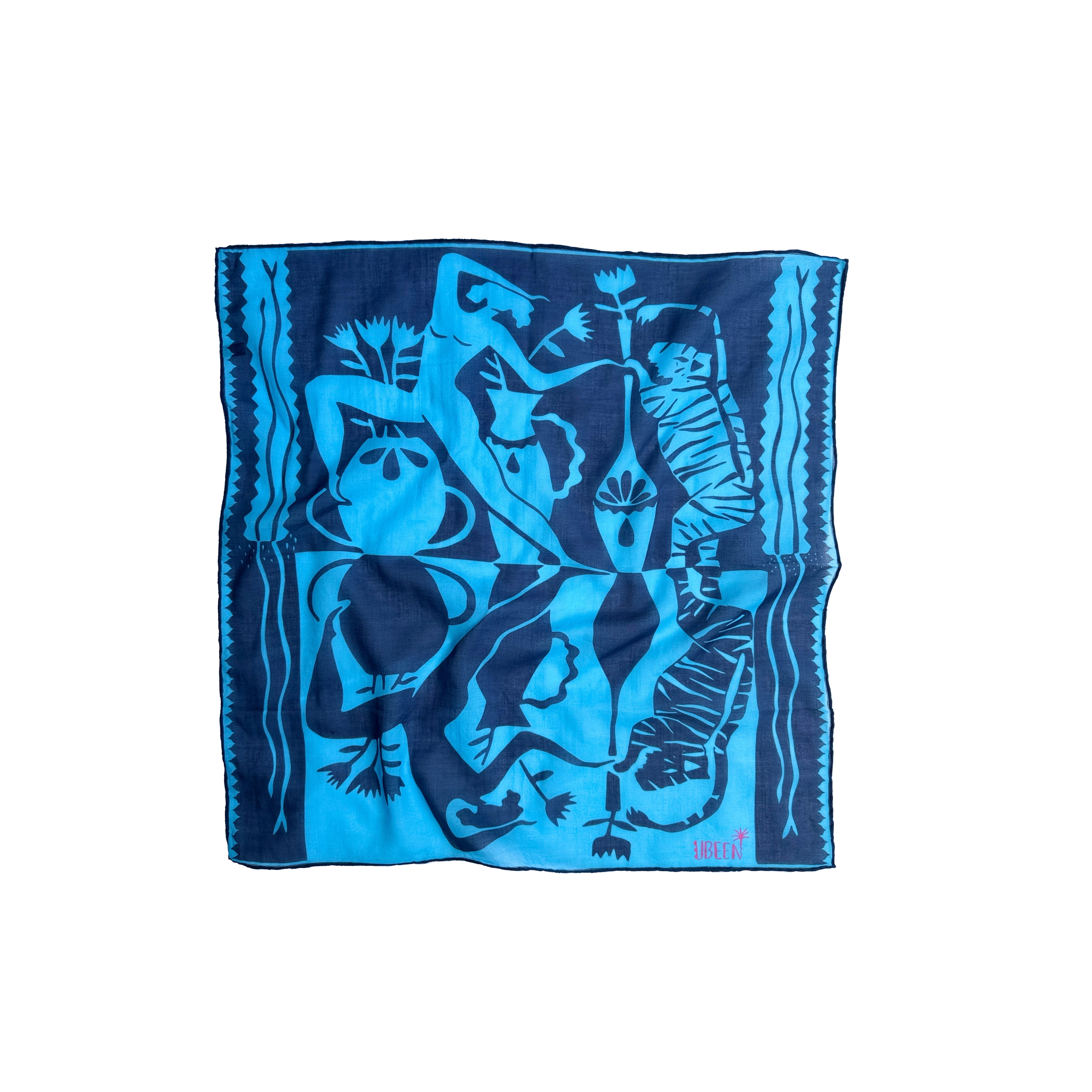 Bandana Blue Navy Cotton