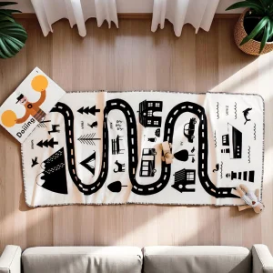 Tiny Routes Play Mat And Wooden Figurine Car