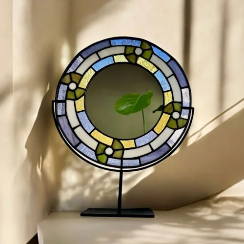 Luna Stained Glass Mirror