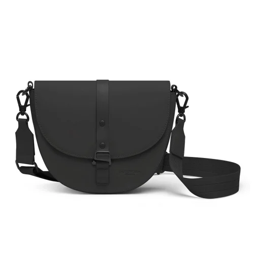 Gaston Luga Splash Moon Crossbody Shoulder Bag - Black