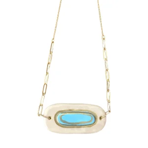 Blue Aura Clay Necklace