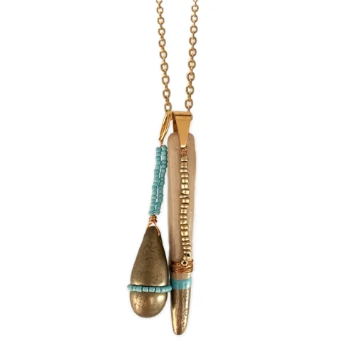 Aura Charm Necklace Blue