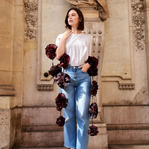 Claret Red Rose Boa Accessory