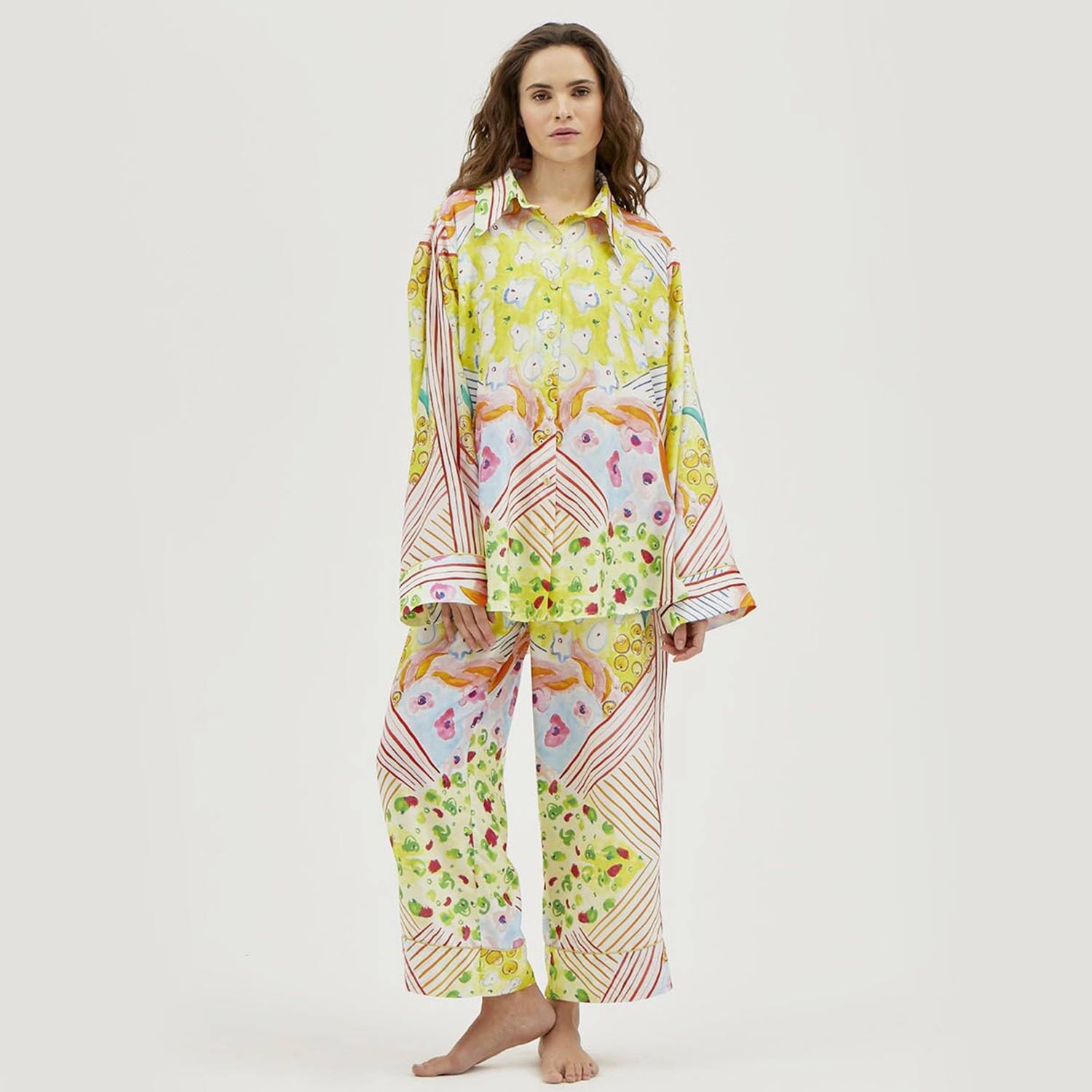Flor Patterned Pajama Set