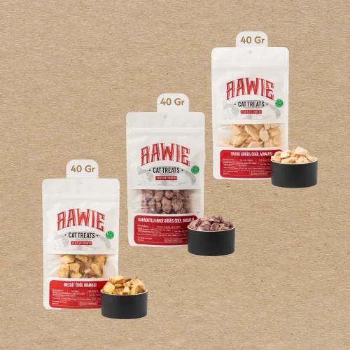 3'lü Paket Mezgit, Tavuk Göğüs & K.hindi Göğüs Kedi Ödül Maması