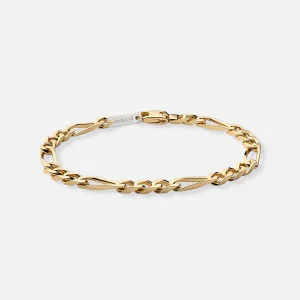 4.5 Mm Mid Figaro Bracelet, Gold
