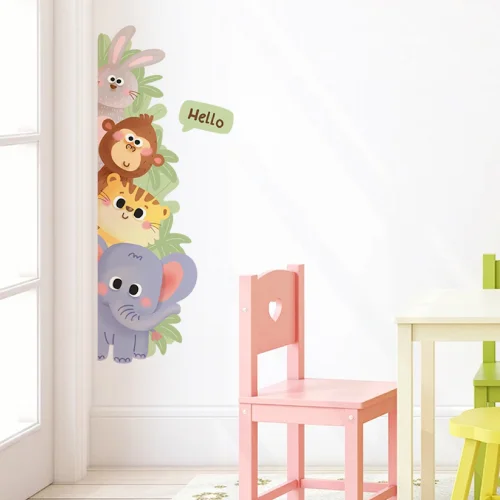 Kapı Kenarı Hayvan Figürlü Duvar Sticker