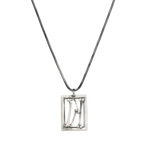 Cage - Oxidised Men Necklace