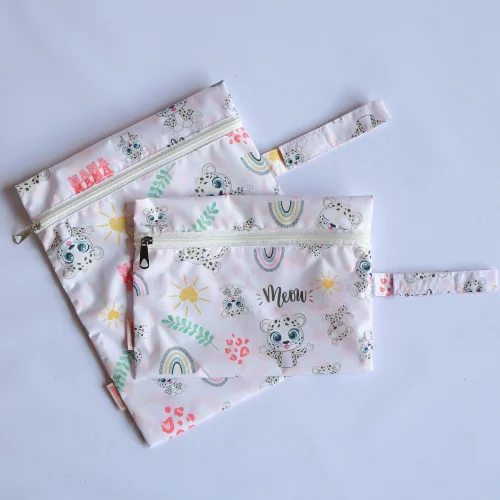 Happy Leopards Multi-purpose Waterproof Clean & Wet/dirty 2-piece Bag Set