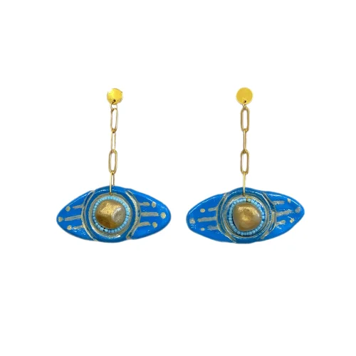 Special Design Blue Eyes Earrings