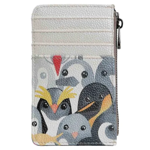 Women Gray Wallet - Penguins Design