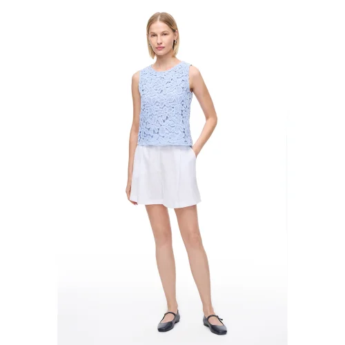 Primos Relaxed Fit Crew Neck Blouse
