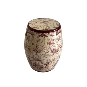 Red Blanc Ceramic Stool