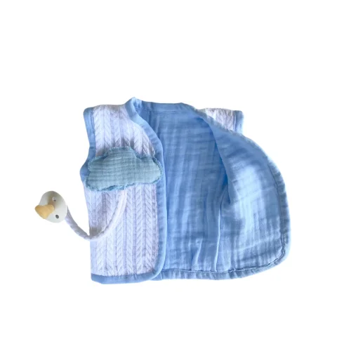 Muslin Baby Vest With Pacifier Holder