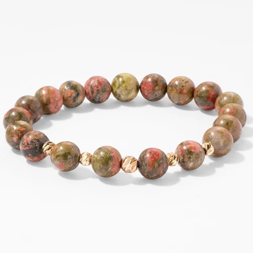 Unakite Natural Stone Bracelet
