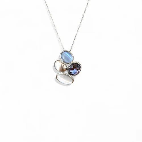Lunare Rhodium-plated Necklace