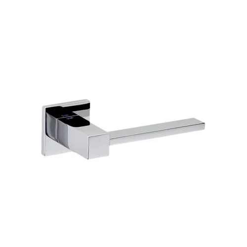 Plano Brass Door Handle Squared Rose