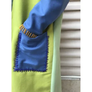Colorful Embroidered Patchwork Wool-blend Coat - Unisex Oversized - 5