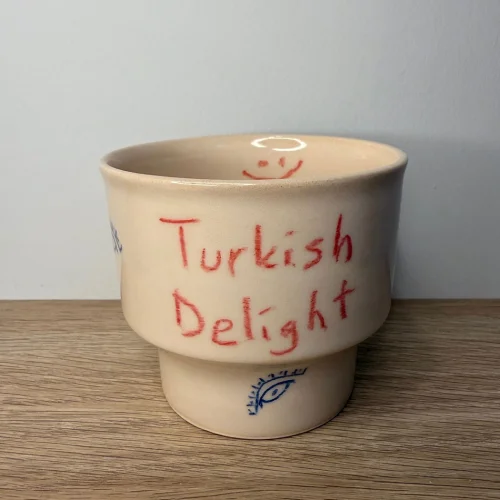 Handmade Ceramic "turkish Delight" Evil Eye Mug