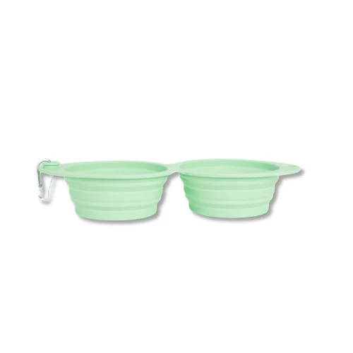 Collapsible Double Pet Travel Bowl