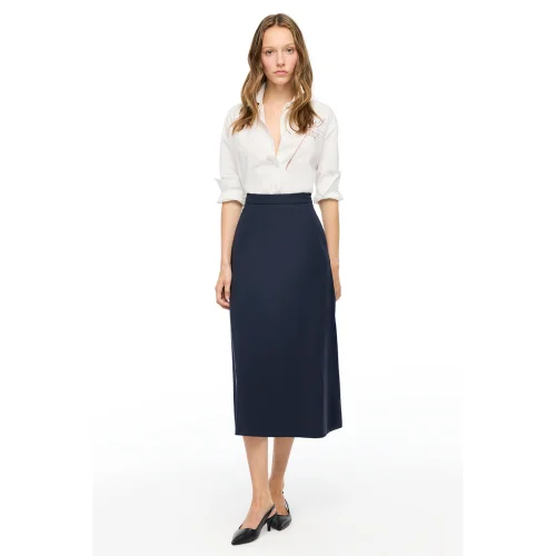 Gemas Regular Fit High Waist Midi Skirt