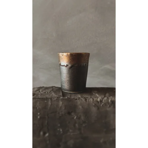 Panter | Handmade Ceramic Oval Shaped Double Espresso Coffee Cup