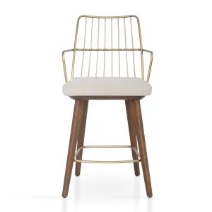 Mia M Oak Bar Chair
