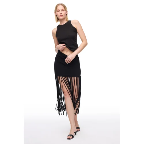 High Waist Knit Skirt