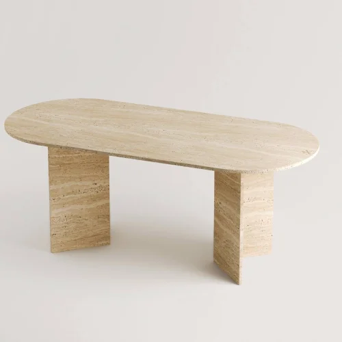 Jesse-travertine Dining Table