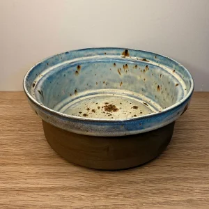 Stoneware Ceramic Blue Food Bowl