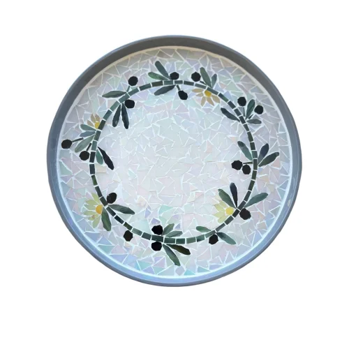 Olive Mosaic Serving Plate