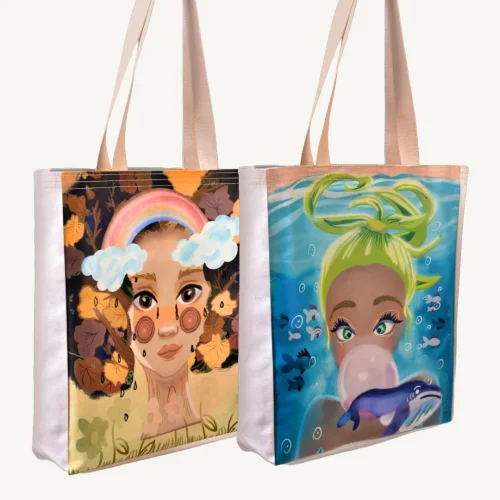 Nature Knows & Bubble Bundle Tote Bag