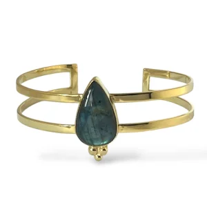 "mira" Labradorite Gold Plated Cuff Bracelet