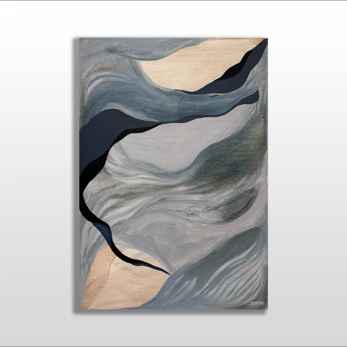 Flow Within Untitled #4 Handmade Canvas Painting