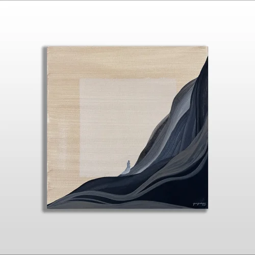 Flow Within Untitled #6 Handmade Canvas Painting