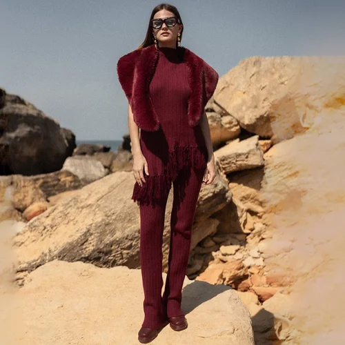 Carrie Set - Burgundy