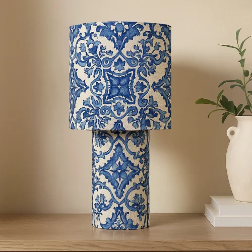 Blue And White Table Lamp