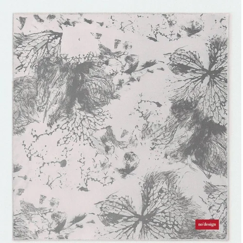 Grey Floral Patterned Scarf Bandana