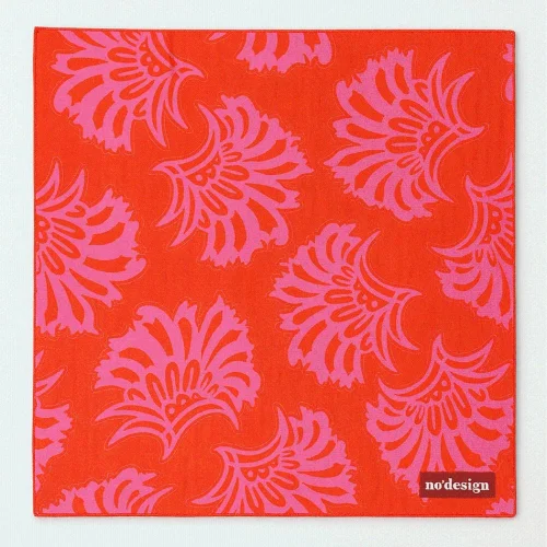 Orange Floral Print Scarf Bandana