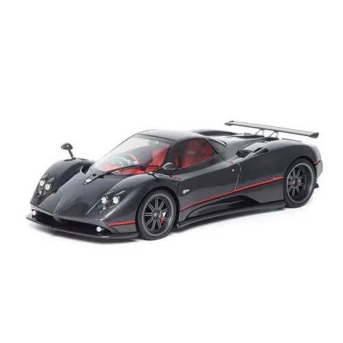 1:18 Almost Real 2005 Pagani Zonda F Gloss Carbon Black Wred Stripe Araba