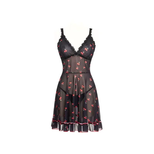 Midnight Cherry Homewear Dress