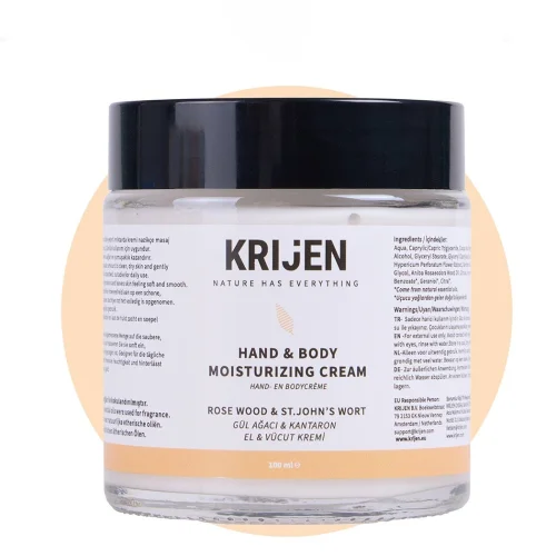 Rosewood & St. John's Wort Hand And Body Cream | Vitamin E + Coconut Oil + Shea Butter 100 Ml