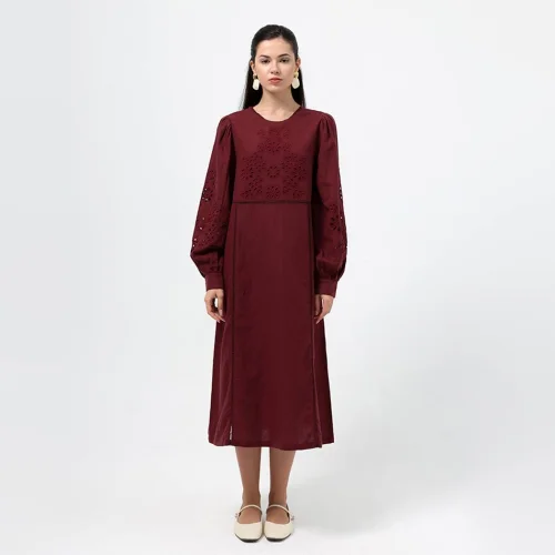 Clara Maxi Dress - Burgundy