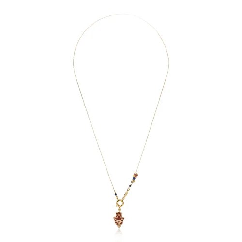 Divine - Red - Hamsa Necklace