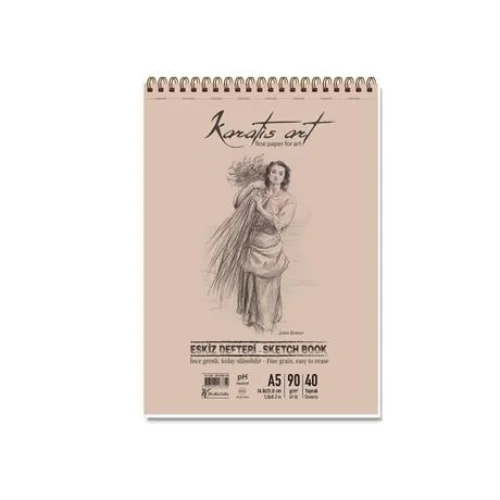 Art 90gr A5 40 Pieces Spiral Sketch Block