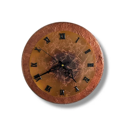 Roman Numeral Copper Wall Clock