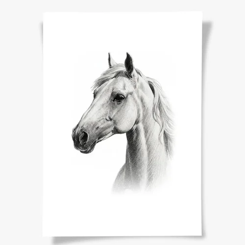 Pencil Drawing Collection Horse Poster