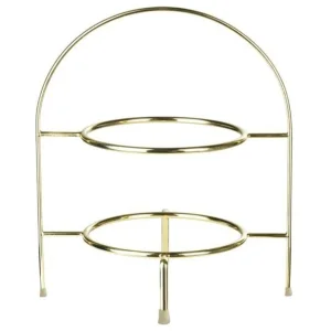 A Table Etagere Two-tiered H.28 Cm, D.21 Cm, Gold